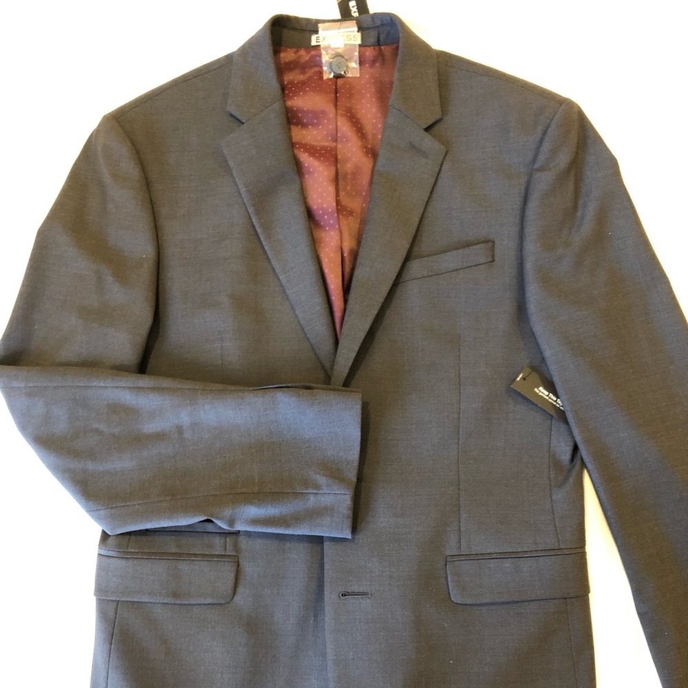 Express Charcoal Coat Mens Slim Fit Sz 38R